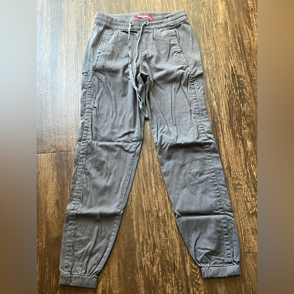 Union Bay Jogger Pants Womens Size XS Gray Solid Pockets Comfort Drawstring